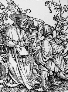 Death and the Cardinal by Hans after Holbein the Younger