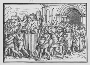 Shishak Spoils Jerusalem by Hans after Holbein the Younger