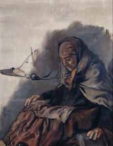 Oyster Woman. Study for the Frescoes in the Zoological Station Naples by Hans von Marées