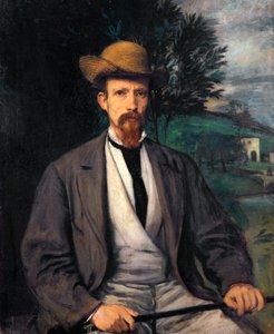 Self-Portrait with Yellow Hat by Hans von Marées