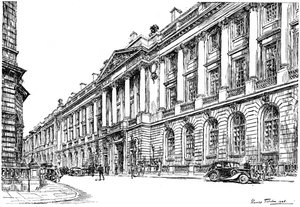 The Exterior of the RAC Clubhouse in Pall Mall, London, 1946