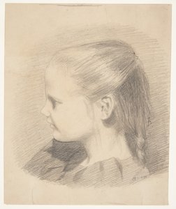 Portrait of Else Aagesen as a Child; Later Married Plaun by Harald Giersing