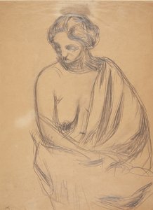 Seated Female Model by Harald Giersing