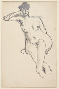 Seated Female Model by Harald Giersing