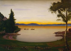 Quiet Evening, Nærsnes by Harald Oscar Sohlberg