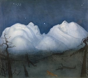Winter Night in the Mountains by Harald Oscar Sohlberg