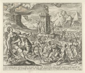 Israelites Dancing Around the Golden Calf (The Ten Commandments series) by Harmen Jansz Muller