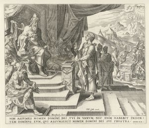 A Man Swearing by God Before the Judge (The Ten Commandments) by Harmen Jansz Muller