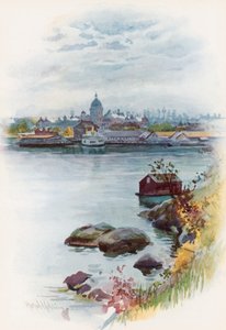A View of the Parliament House, Victoria, British Columbia by Harold Copping
