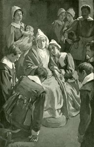 Christiana Blessing Her Children by Harold Copping