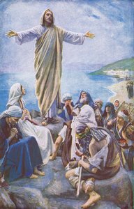 Come unto me, illustration from Harold Copping Pictures: The Crown Series, c.1920s by Harold Copping
