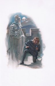Hamlet and the ghost, illustration from Hamlet