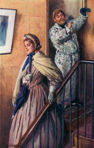 Illustration for Good Wives by Louisa M. Alcott by Harold Copping