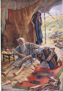 Isaac Blessing His Son Jacob (Illustration from Pictures That Teach The Crown Series, 1920) by Harold Copping