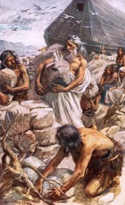 Noah Building His Altar by Harold Copping