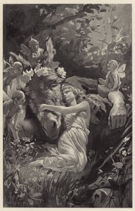 Sleep, then, said the Queen, And I will wind you in my arms, oh, how I love you! how I dote upon you! by Harold Copping