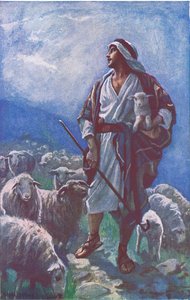 The good shepherd, illustration from Harold Copping Pictures: The Crown Series, c.1920s