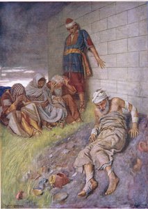 The Patience of Job (Illustration from Pictures That Teach The Crown Series, 1920) by Harold Copping