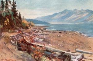 View from the Shore of Kootenay Lake by Harold Copping