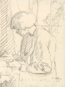 A girl writing by Harold Gilman