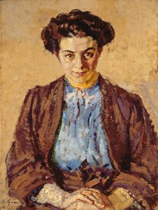 The Blue Blouse, Portrait of Elene Zompolides (1880-1958)
