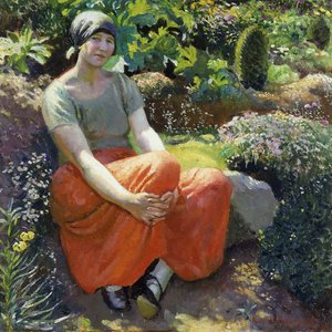 In the Garden by Harold Harvey