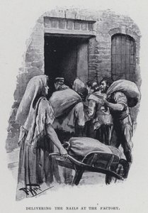Delivering the nails at the factory by Harold Hume Piffard