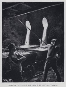 Drawing the Black Ash from a Revolving Furnace