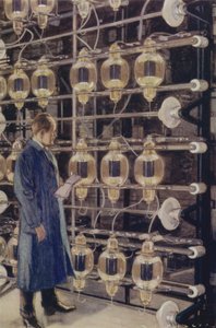 Thermionic valves in the Marconi wireless telegraphy station at Cefn Du, near Caernarfon, Wales