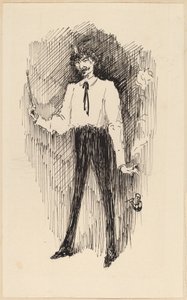 Portrait of Whistler with a Paintbrush by Harper Pennington