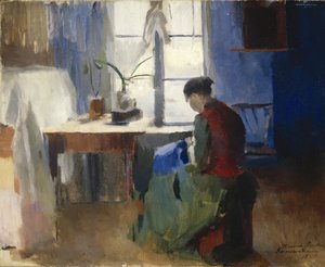 Woman Sewing