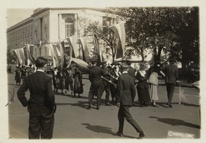 Police Seize the Banners of Suffragists Before They Reach the U.S. Senate