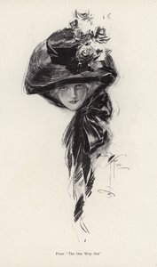 Character from the novel, The One Way Out, by Bettina Von Hutten by Harrison Fisher