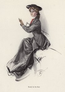 Young woman getting ready to go horse riding