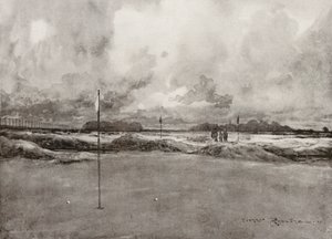 Golf Courses: Mitcham, the seventh green by Harry (1878 1950) Rountree