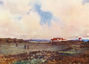 Golf Courses: Portmarnock, the Second Shot at the Eighteenth Hole by Harry (1878 1950) Rountree