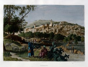 Hebron, Engraved by Alfred Krausse After a Picture by Harry Fenn, Published in Picturesque Palestine, About 1875 by Harry ) Fenn