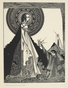 I would call aloud upon her name. Illustration of Ligeia, a short story by Edgar Allan Poe by Harry Clarke