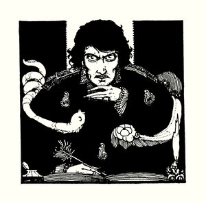 Title-page illustration for Tales of Mystery and Imagination by Edgar Allan Poe by Harry Clarke