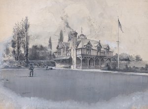 The Athletic Club at Bowling Green, ca. 1900 by Harry Fenn