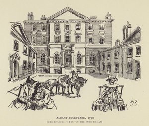 Albany Courtyard, 1790, The building is exactly the same today by Harry Furniss