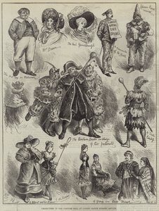 Characters in the Costume Ball at Colney Hatch Lunatic Asylum by Harry Furniss