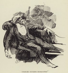 Charles Dickens Exhausted by Harry Furniss