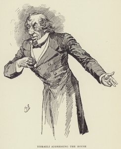 Disraeli Addressing the House by Harry Furniss