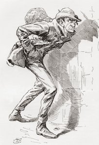 Dolge Orlick, Illustration by Harry Furniss for the Charles Dickens Novel Great Expectations, 1910