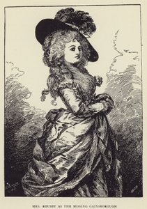 Mrs Rousby as the Missing Gainsborough by Harry Furniss