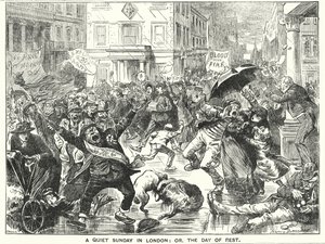 Punch Cartoon: A Quiet Sunday in London; or, the Day of Rest by Harry Furniss