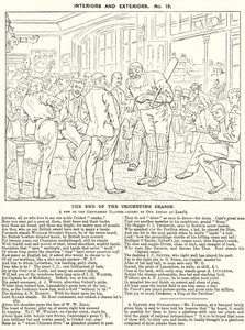 Punch cartoon: The End of the Cricket Season - scene in the pavilion at Lord