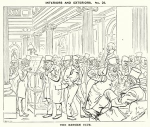 The Reform Club (engraving) by Harry Furniss