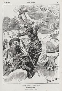 Retribution, cartoon on the Boxer Rebellion in China
